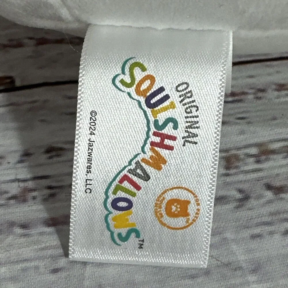 Squishmallows Super Soft Squeaky Crinkle Dog Toy Shun Cucumber Roll New